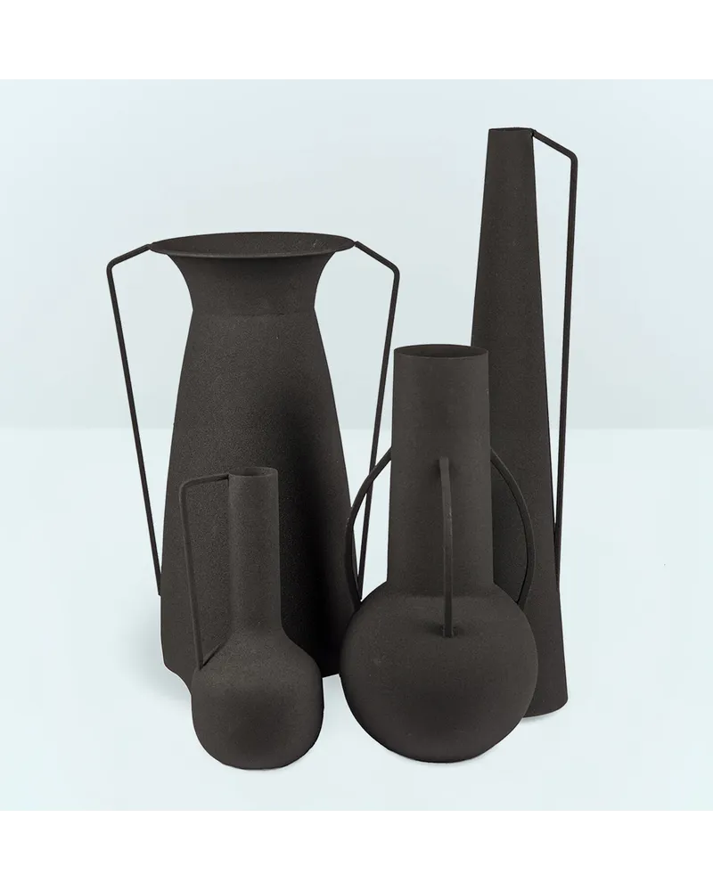 POLSPOTTEN Roman Vase Set Black