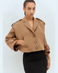 Max Mara Wool And Cotton Trench Beige