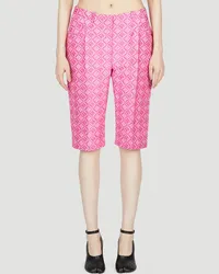 Marine Serre Moon Diamant Bermuda Shorts Pink