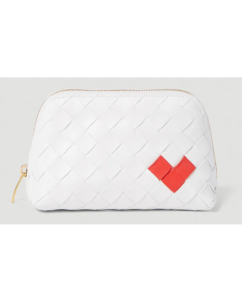 Bottega Veneta Intrecciato Beauty Pouch White