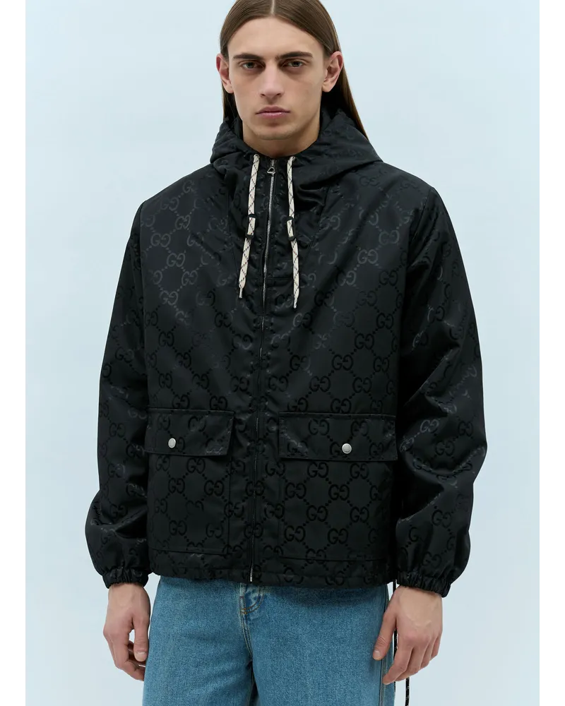 Gucci Gg Hooded Jacket Black