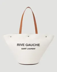 Saint Laurent Rive Gauche Tote Bag Cream