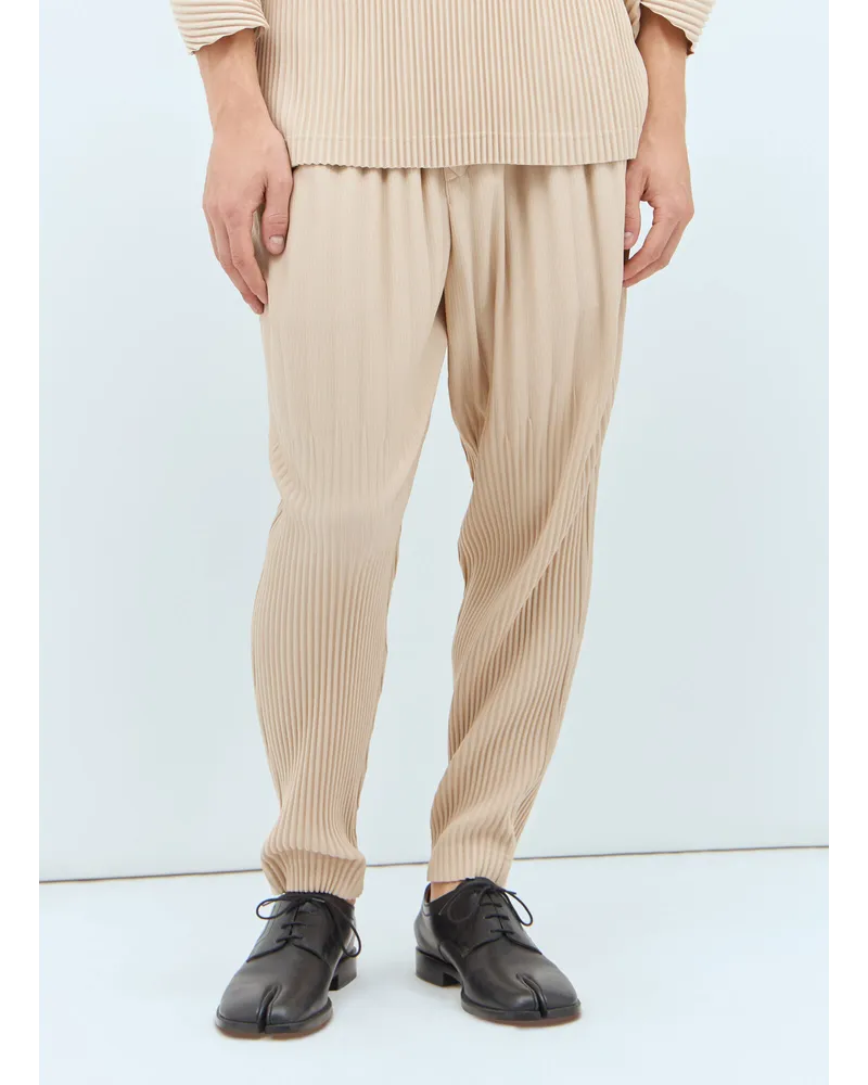 Issey Miyake April Pleated Pants Beige