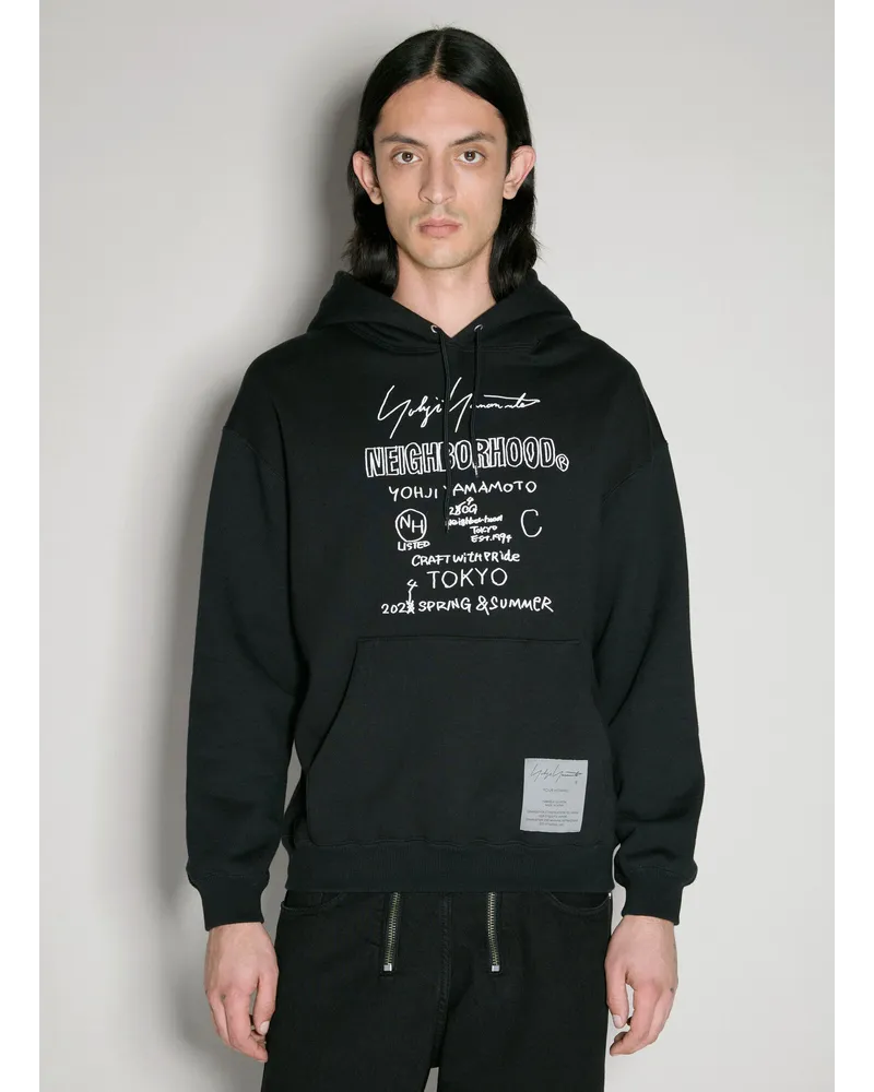 Yohji Yamamoto Neighborhood Hooded Sweatshirt Black