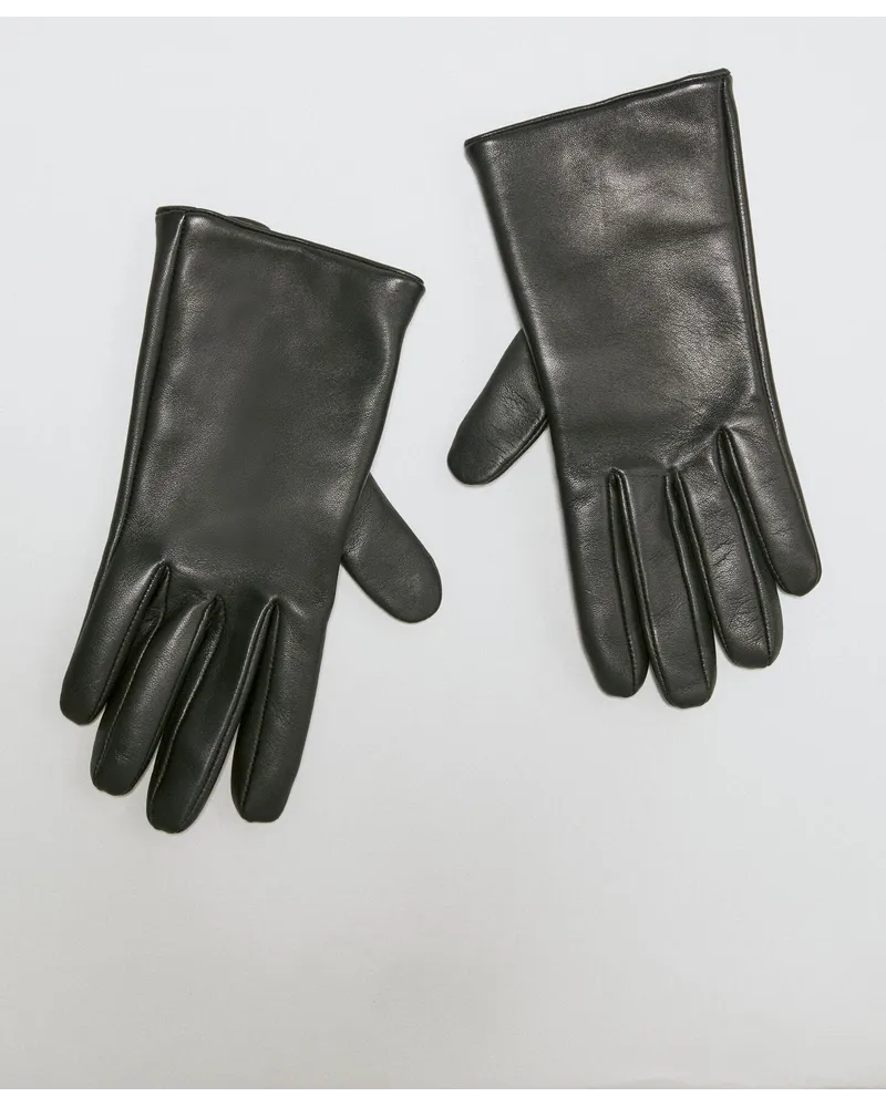 Saint Laurent Cassandre Short Gloves Black