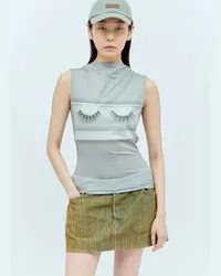 Acne Studios Eyelash Print Top Grey