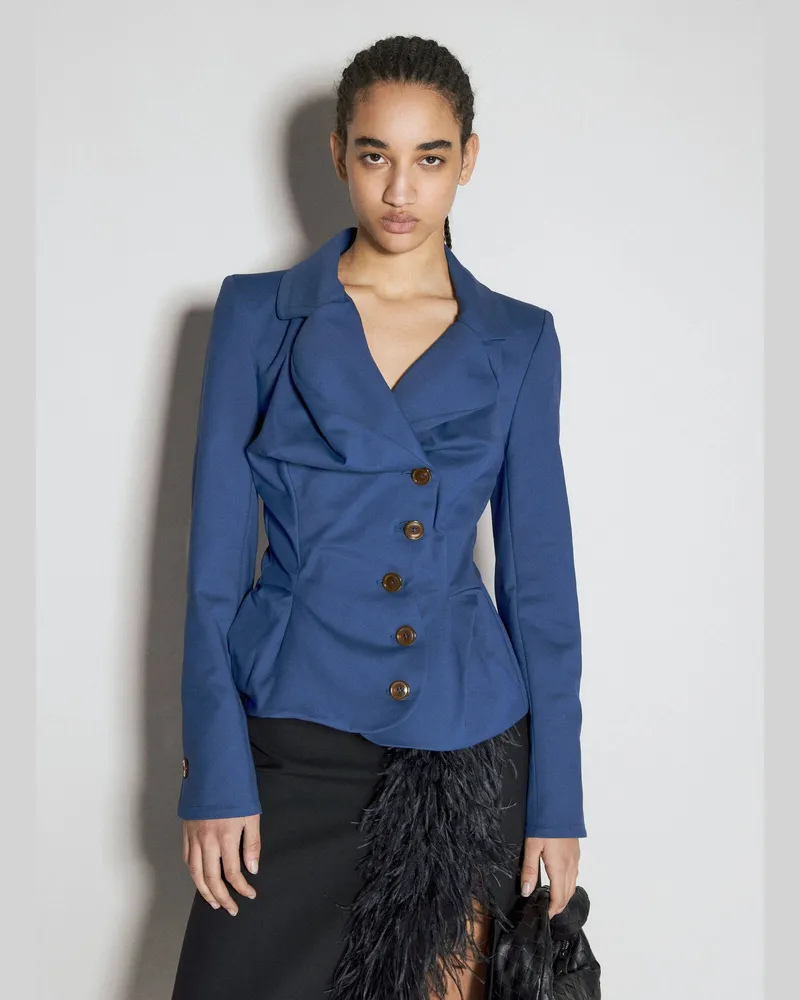 Vivienne Westwood Drunken Tailored Blazer Blue