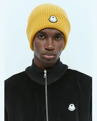 Moncler Wool Beanie Hat Yellow