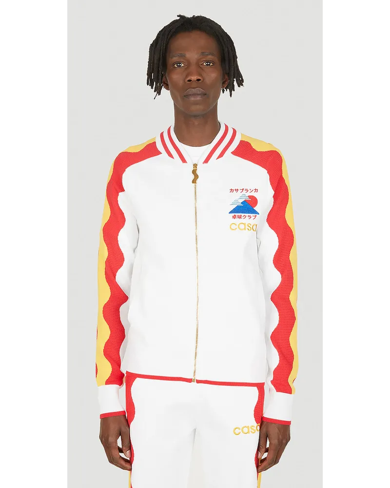 Casablanca Paris Knit Wave Track Jacket White