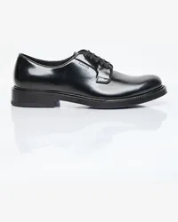 Prada Brushed Leather Lace Black