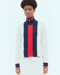 Gucci Web Knit Cardigan White