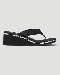 Alexander Wang Logo Wedge Sandals Black