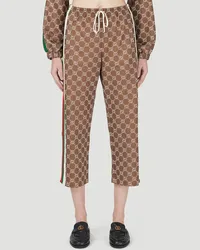 Gucci Interocking G Cropped Track Pants Brown