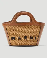 Marni Tropicalia Micro Tote Bag Brown