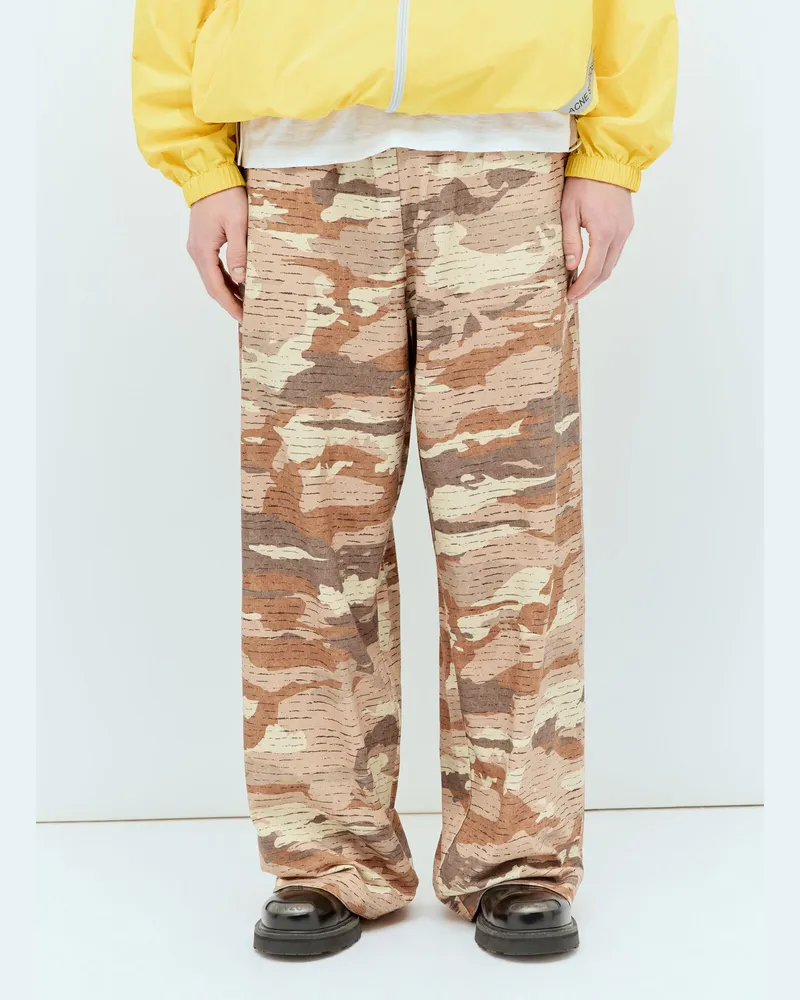 Acne Studios Print Track Pants Brown