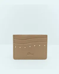 Dime Studded Cardholder Brown