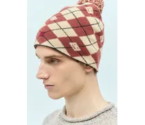 Argyle Jacquard Beanie Hat