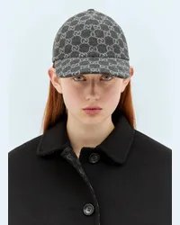 Gucci Gg Flannel Baseball Cap Grey