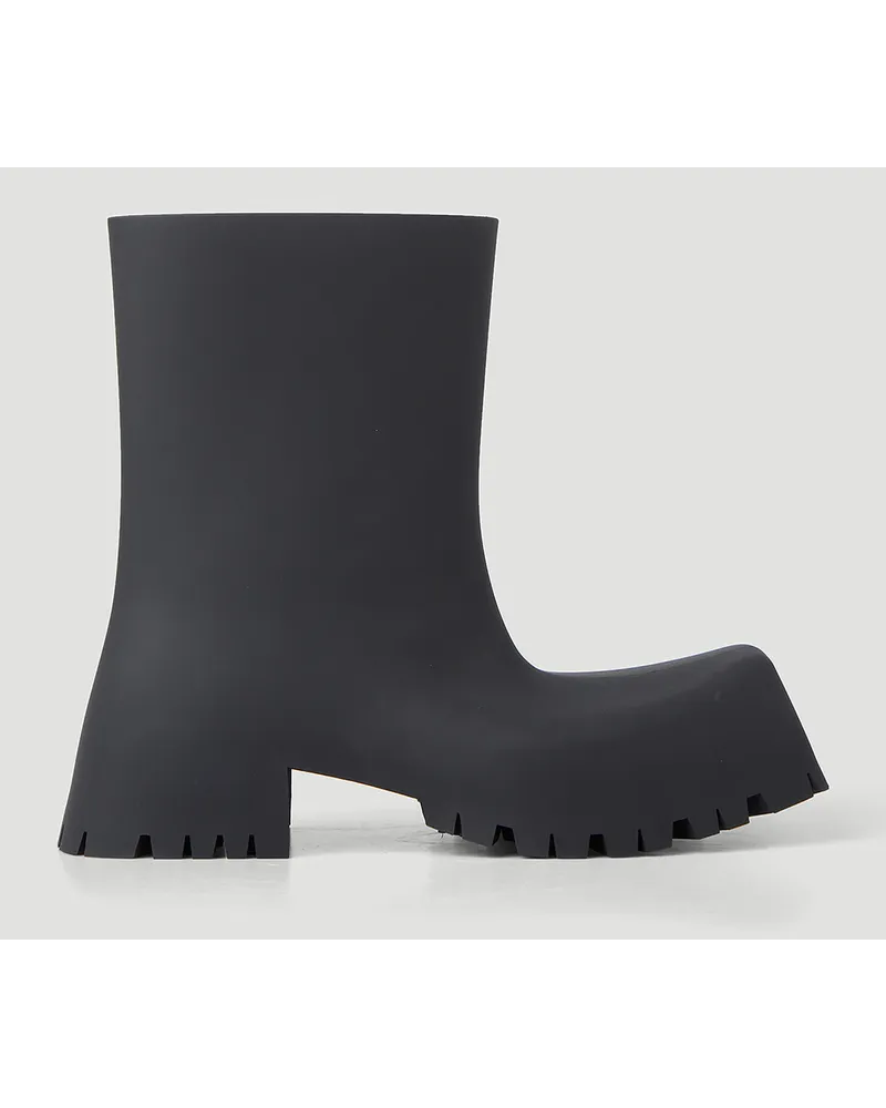 Balenciaga Trooper Rubber Ankle Boots Black