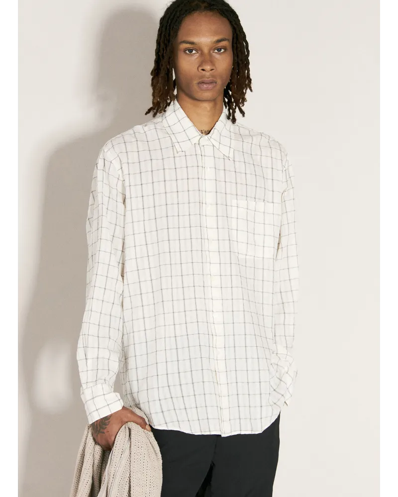 Our Legacy Above Check Shirt White