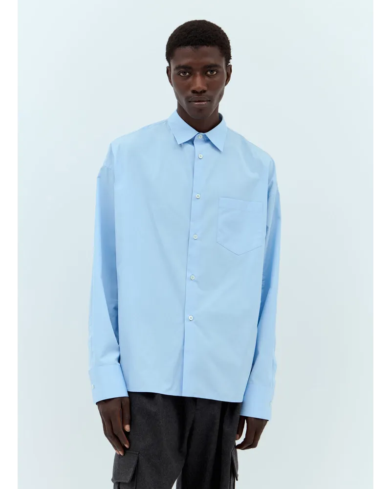 Prada Poplin Shirt Blue