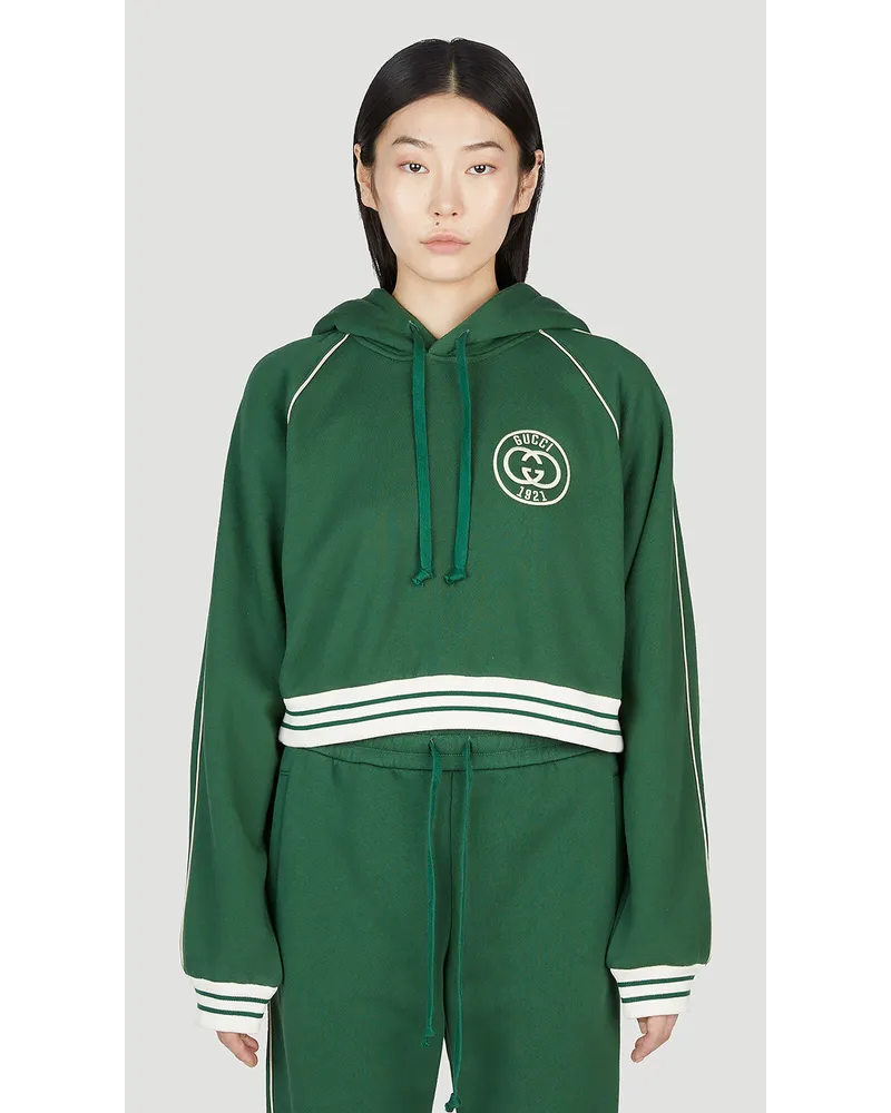 Gucci Interlocking G Tracksuit Hooded Sweatshirt Green