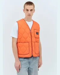 AWAKE NY Padded Quilted Vest Orange