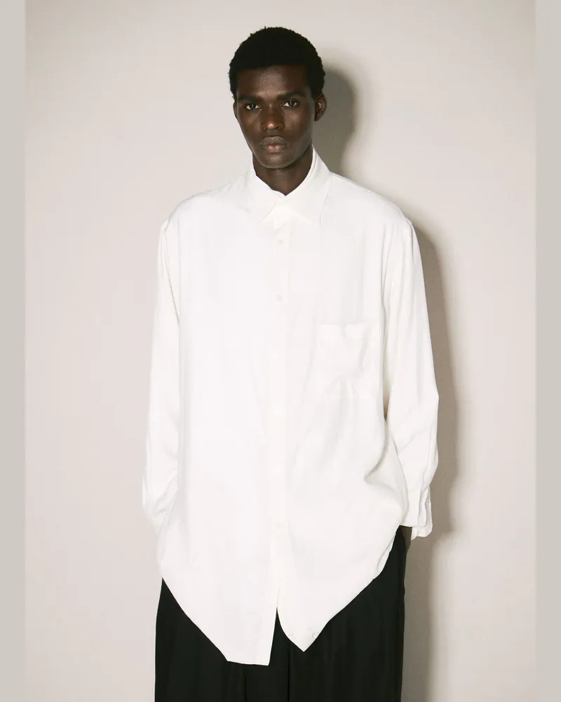 Yohji Yamamoto Layered Shirt White