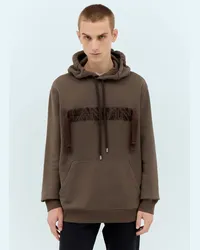 Lanvin Curb Hooded Sweatshirt Brown