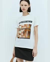 Miu Miu Graphic Print T White