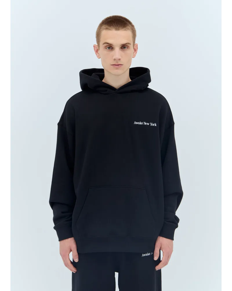 AWAKE NY Serif Hooded Sweatshirt Black