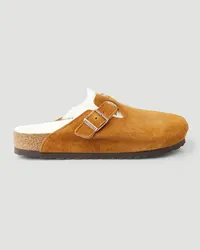 Birkenstock Boston Shearling Mules Brown