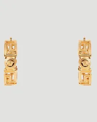 Versace Greca Loop Earrings Gold