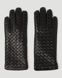 Bottega Veneta Intrecciato Leather Gloves Black