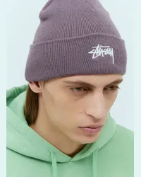 Stüssy Stock Cuff Beanie Hat Purple