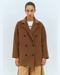 Max Mara Short 101801 Icon Coat Brown