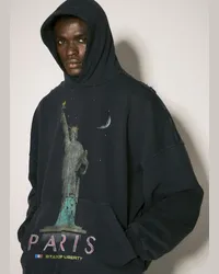 Balenciaga Paris Liberty Hooded Sweatshirt Black