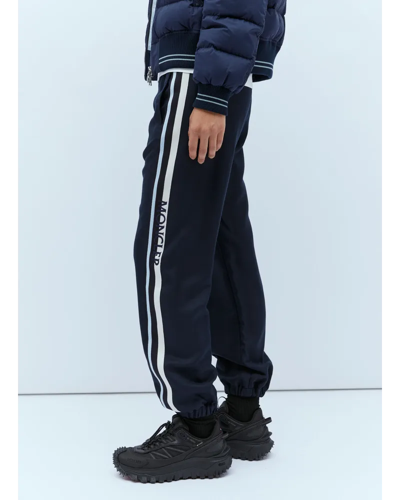 Moncler Logo Embroidery Track Pants Black