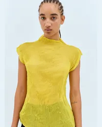 Issey Miyake Chiffon Twist 1 Top Yellow