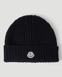 Moncler Wool Beanie Hat Black