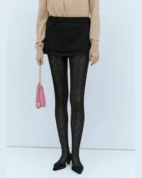 Miu Miu Velour Mini Skirt Black