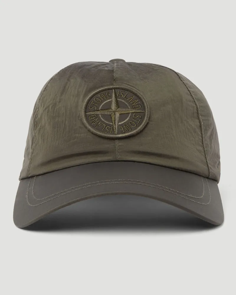 Stone Island Logo Embroidery Baseball Cap Olive