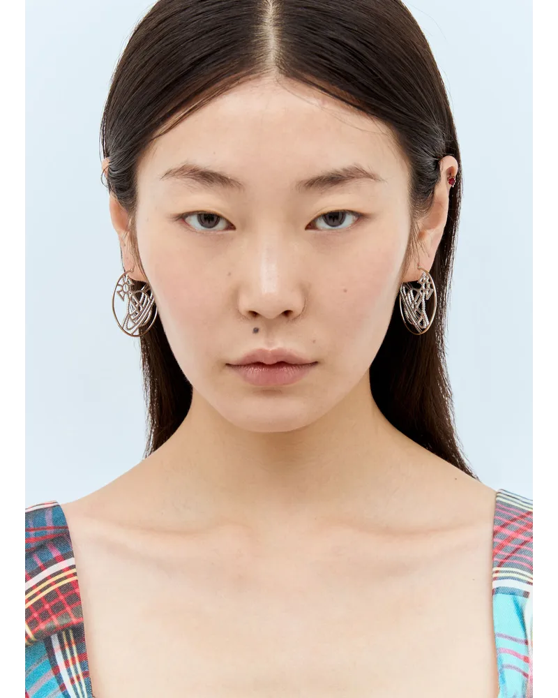 Vivienne Westwood Eloisa Hoop Earrings Silver