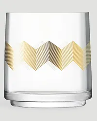 LSA International Chevron Lantern And Vase Gold