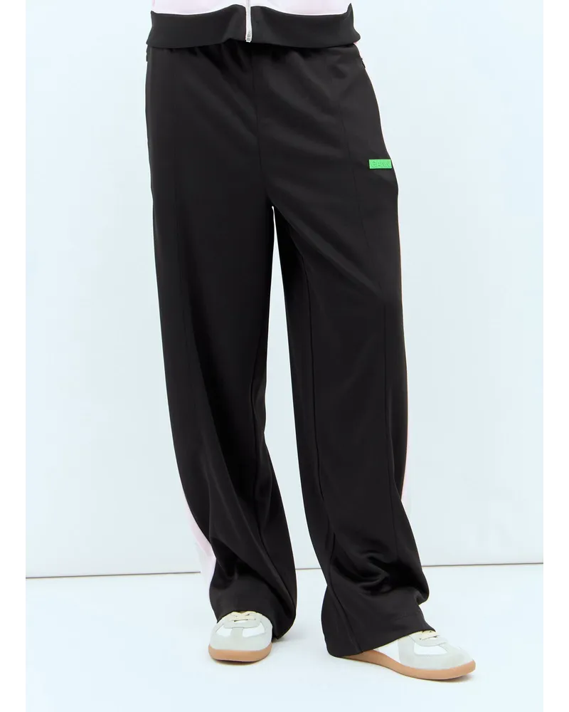 Ganni Sporty Jersey Track Pants Black