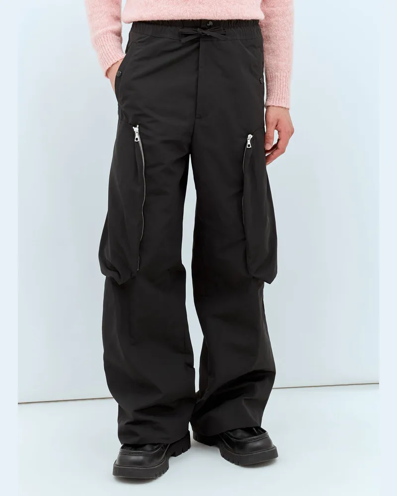 Dries van Noten Drawstring Cargo Pants Black