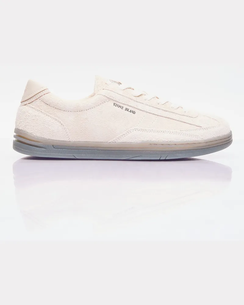 Stone Island Rock Suede Sneakers Cream