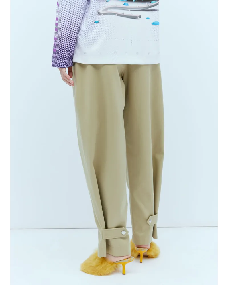 Burberry Side Buckle Pants Beige