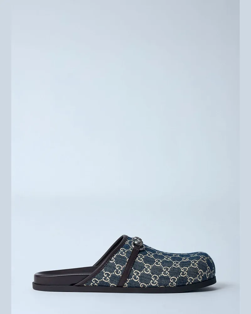 Gucci Denim Horsebit Mules horsebit Black