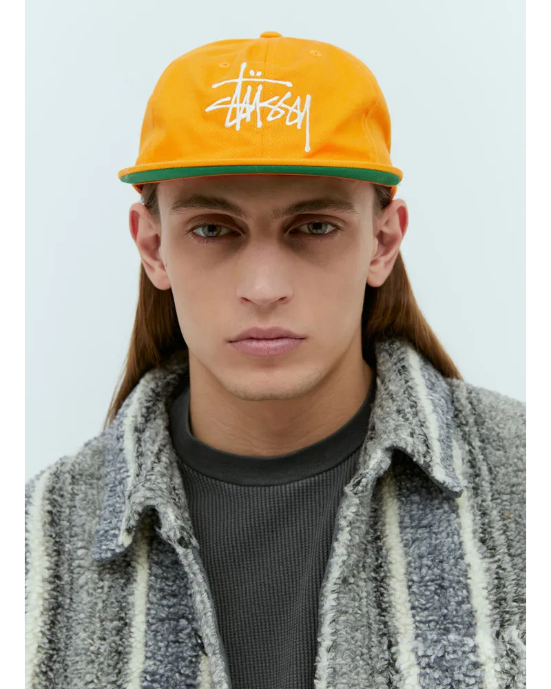 Stüssy Basic Strapback Baseball Cap Orange